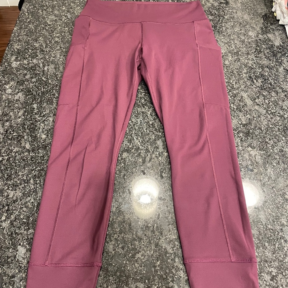 Fabletics High-Rise Burgundy Leggings